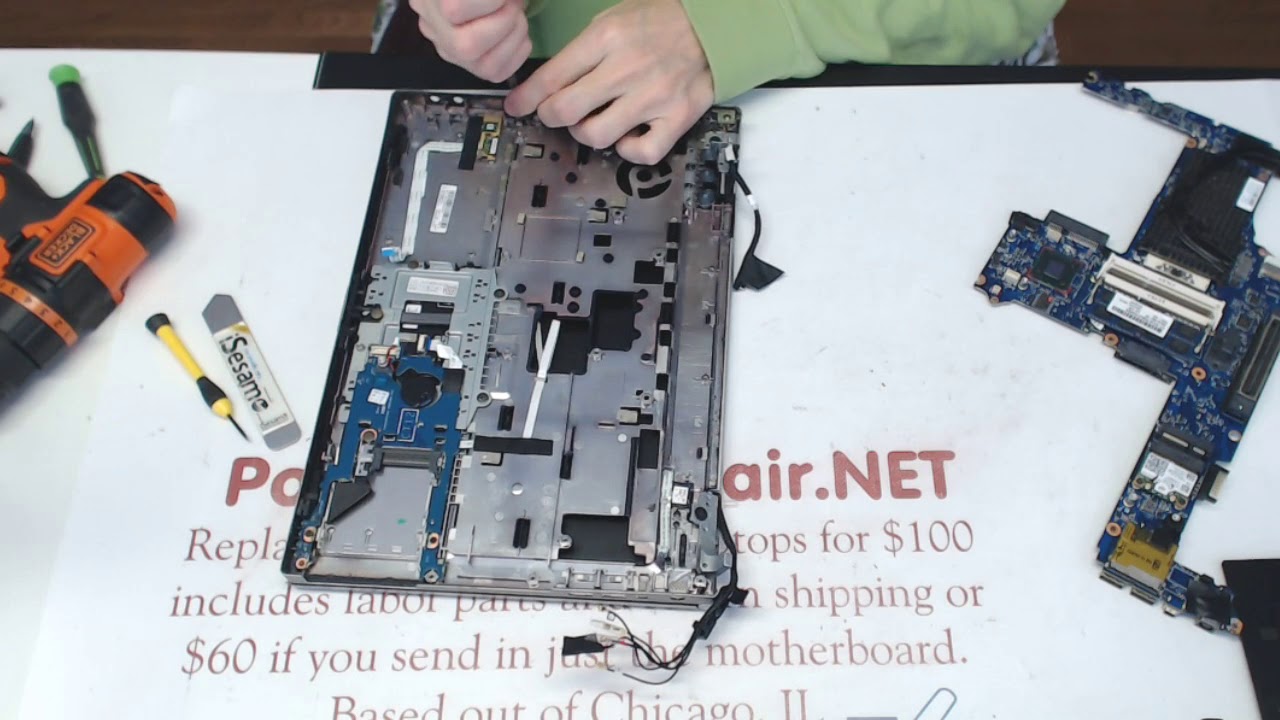 HP Elitebook 8470p taking apart tear down guide disassembly motherboard replacement repair