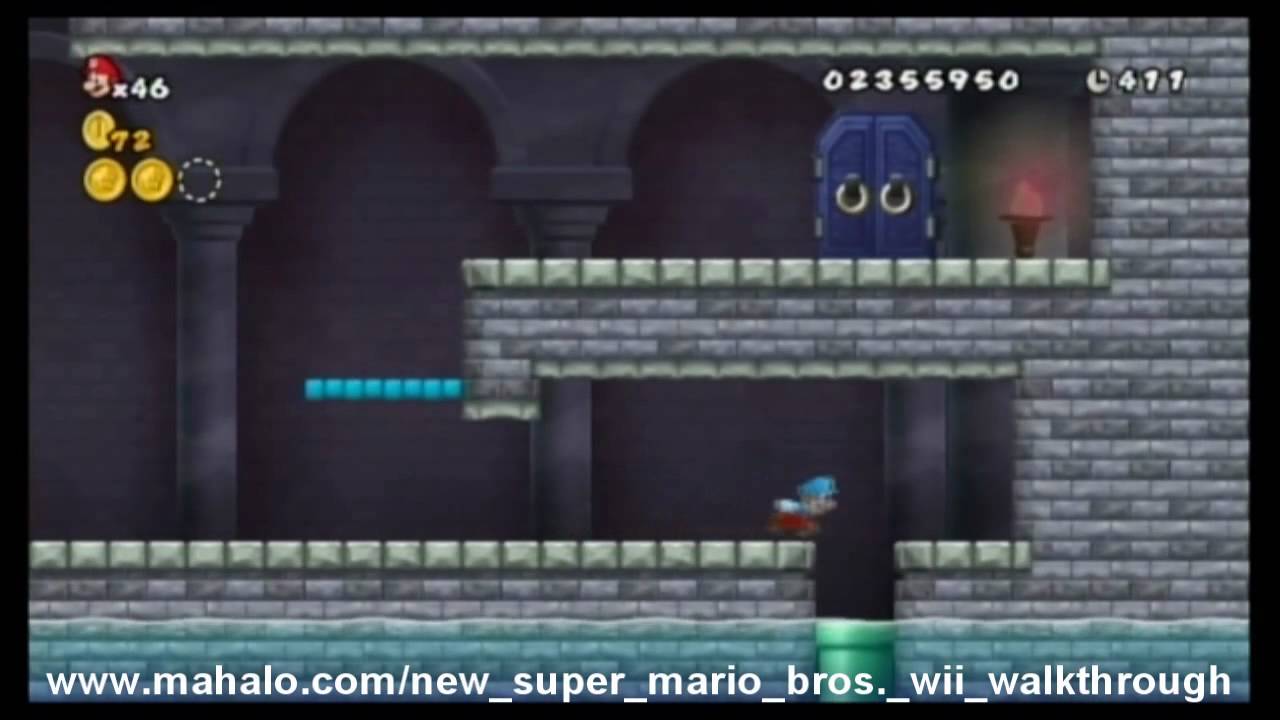 New Super Mario Bros. Wii Walkthrough - World 4 - Castle