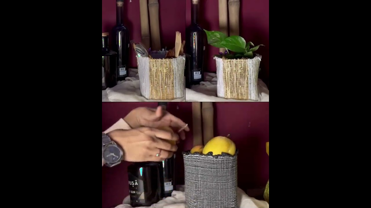 reCharkha Upcycled Handwoven Grow Pot 3 in 1