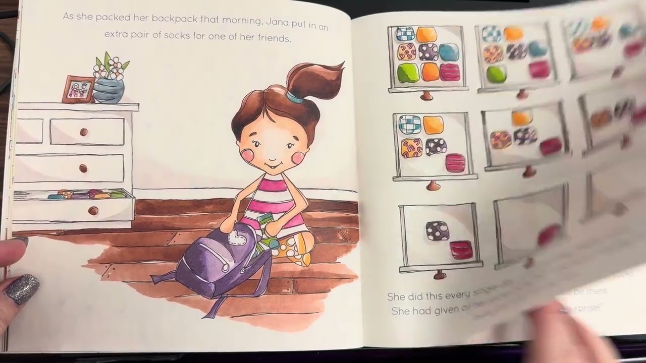 Jana's Brightly Coloured Socks by Sally Fetouh and Illustrated by Alexis Schnitger.
