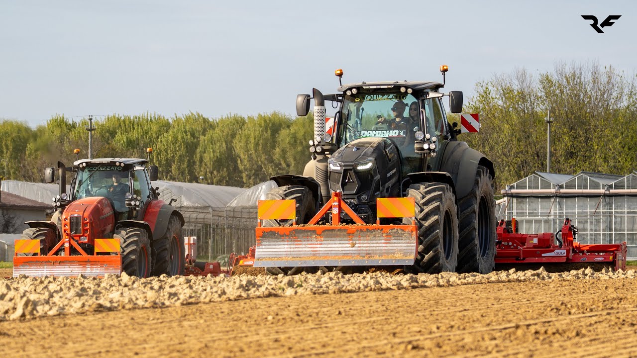EPIC! Same Audax 220 & Deutz-Fahr 7250TTV with X2 Maschio Gaspardo Aquila working in the SAME FIELD!