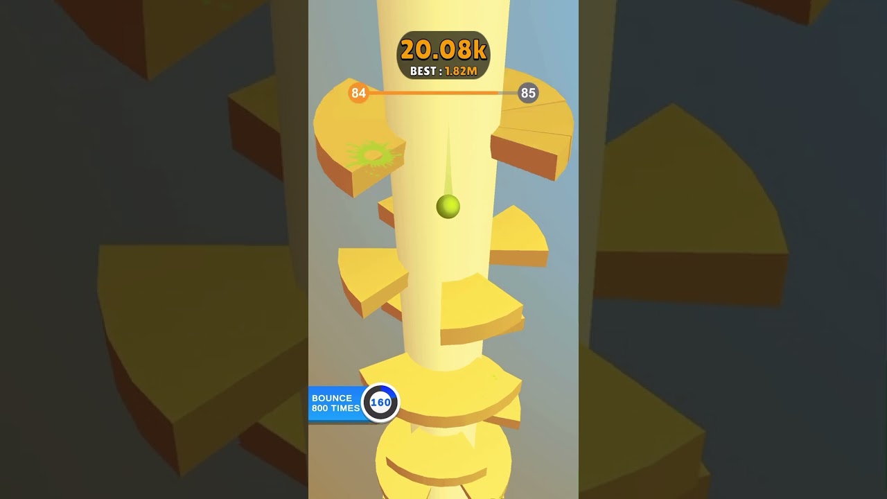 PERFECTING LEVEL 84 ON HELIX JUMP!! #shorts #gaming #helixjump #viral #gameplay #subscribe #games