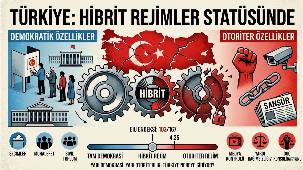 Türkiye hibrit rejimler statüsünde Ülkelerin demokrasi karnesi ve gerçekler 