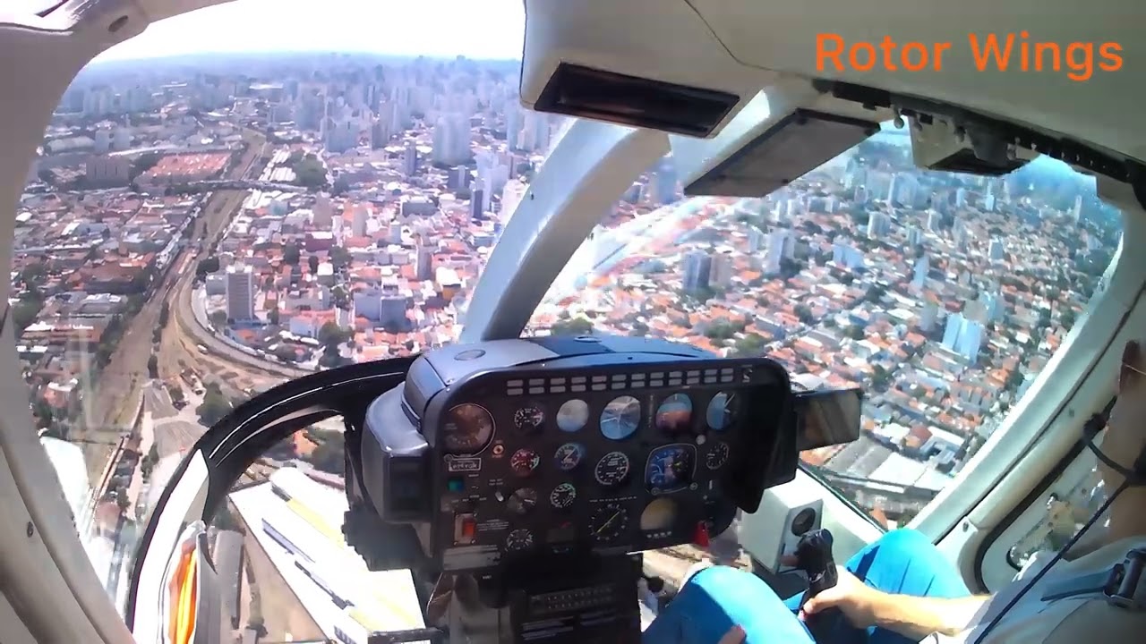 Decolando Helipark (Carapicuíba) e pouso Hangar ABC (SCS)pelas rotas de helicóptero - com fonia