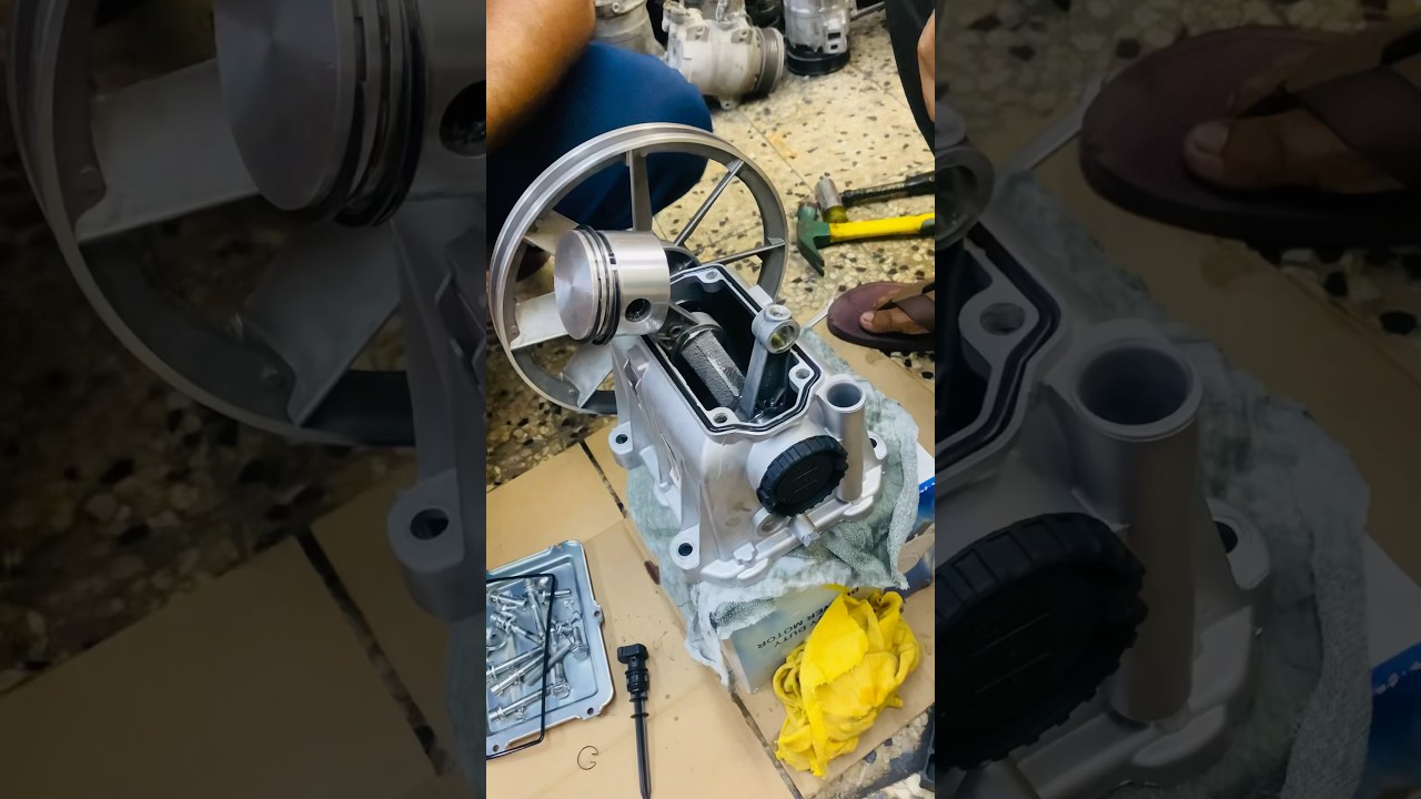 Air Compressor - Repair and Maintanence#shorts #mechanic #repair #shortsfeed