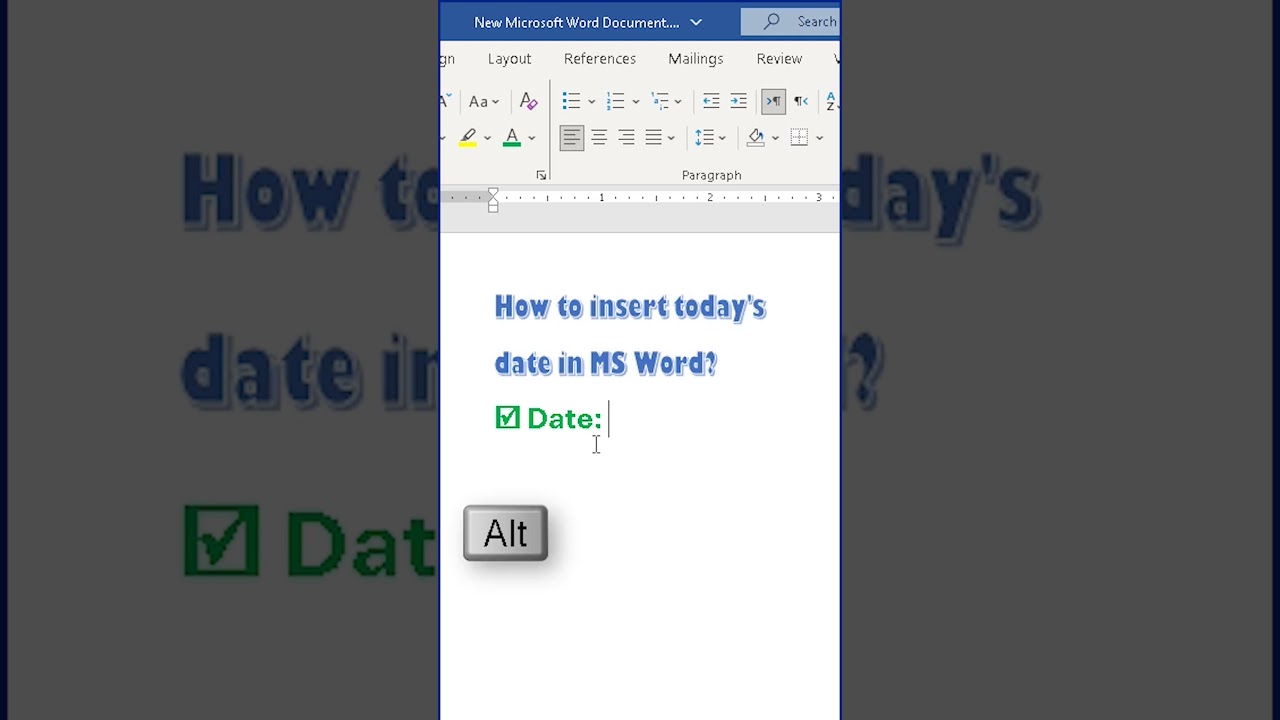 Как вставить дату в MS Word