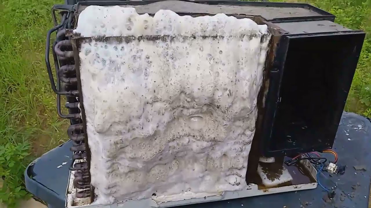 Aire acondicionado se congela por poca ventilación. Evaporador tapado