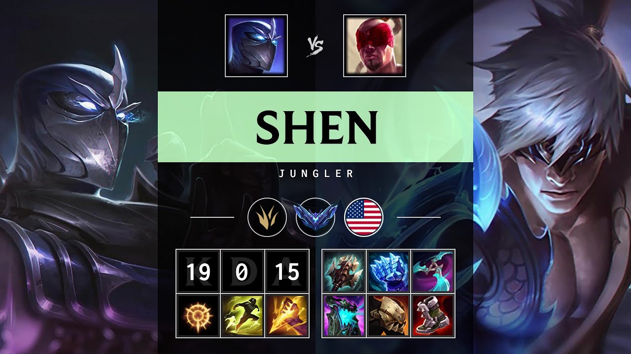 Shen Jungle vs Lee Sin - NA Diamond Patch 25.18