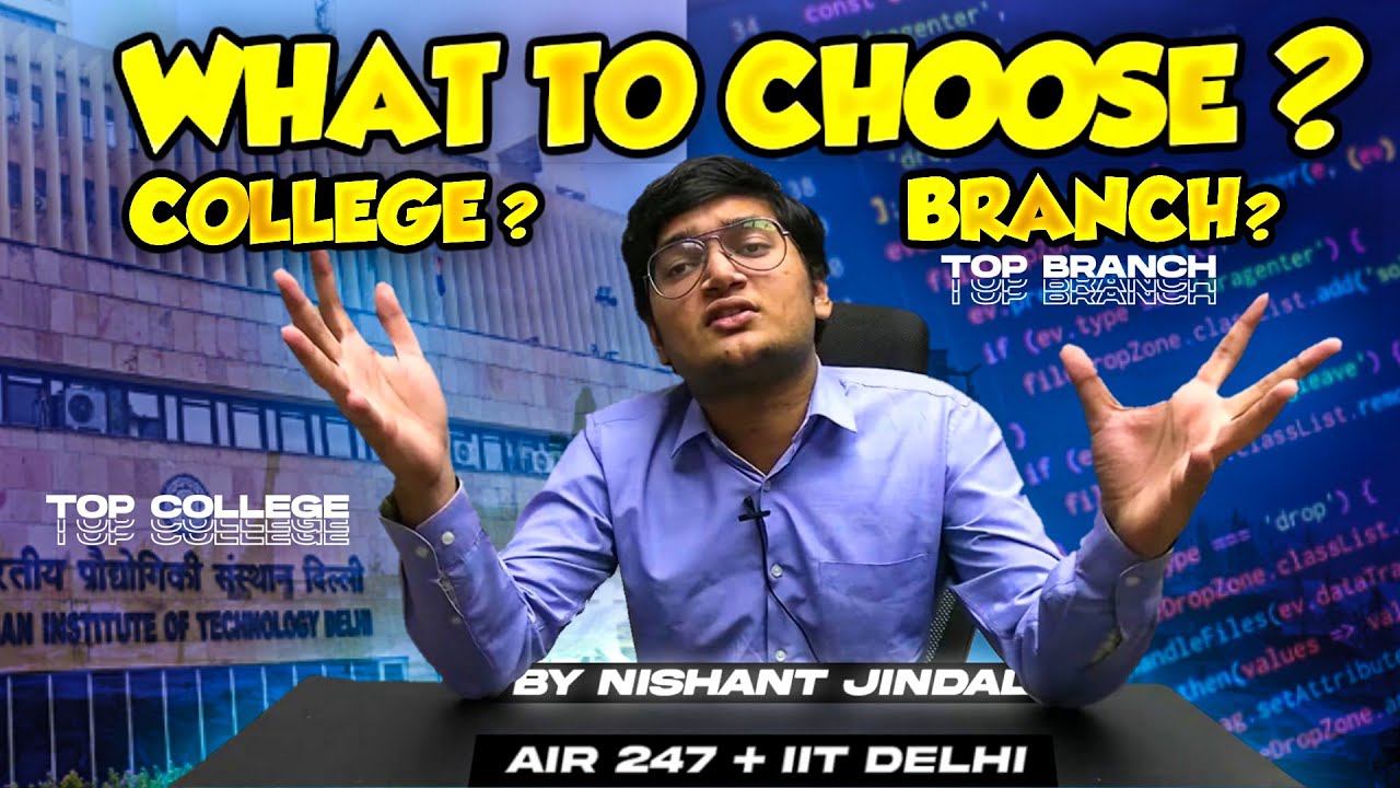 DREAM College (IIT, NIT, BITS) LOWER Branch vs TIER-3 College CS/IT Branch! What to Choose?
