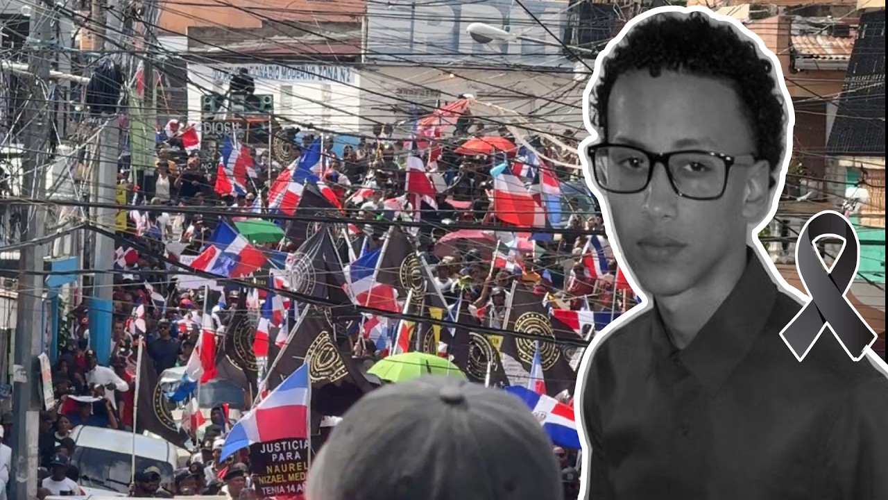 MARCHA CONTRA HAITIANOS ILEGALES EN LOS MINA POR QUITARLE VIDA A MENOR DE EDAD