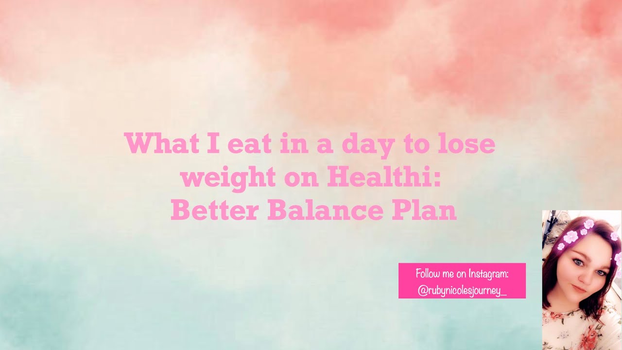What I eat in a day on Healthi: Better Balance
