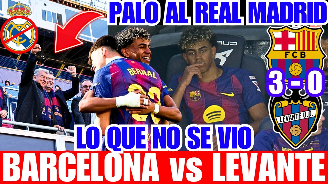 🚨LO que NO VISTE del BARCELONA vs LEVANTE, LAPORTA RAJA DEL MADRID Y FLICK HABLA DE LAMINE YAMAL!