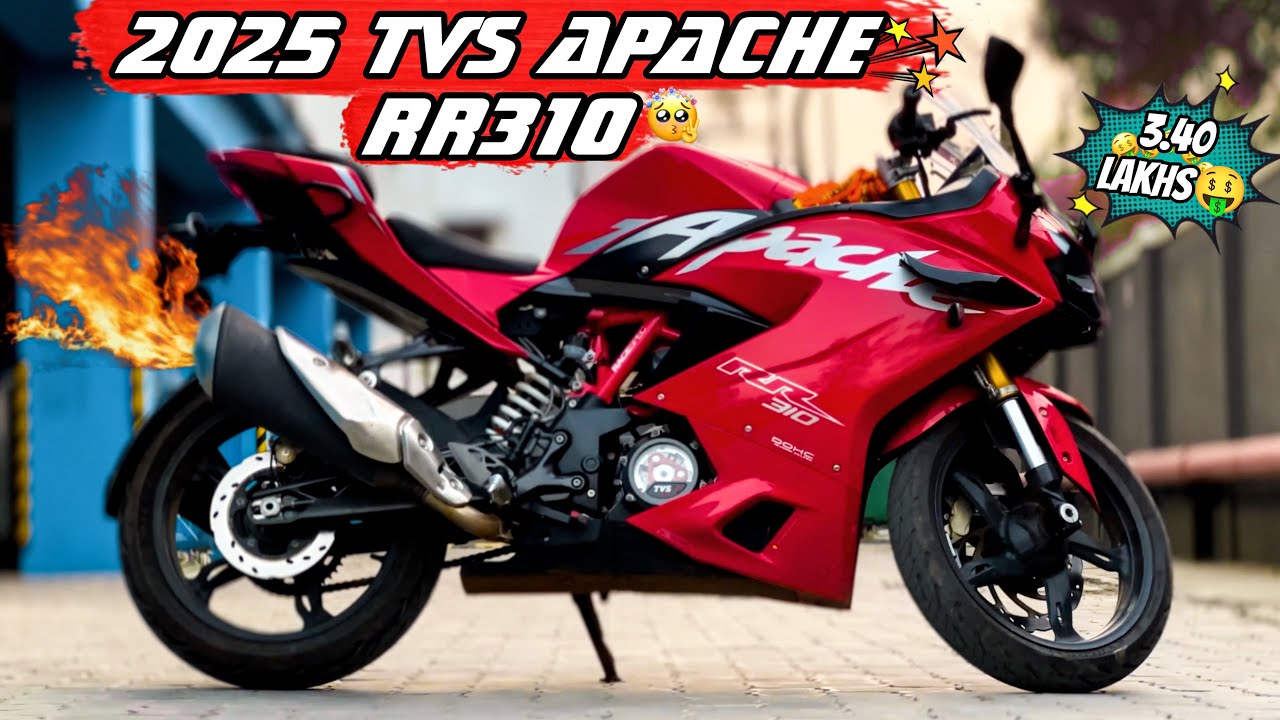 2025 TVS APACHE RR310😻3.4LAKHS🤑CLEAR CLUTCH CASE✅WINGLETS😂