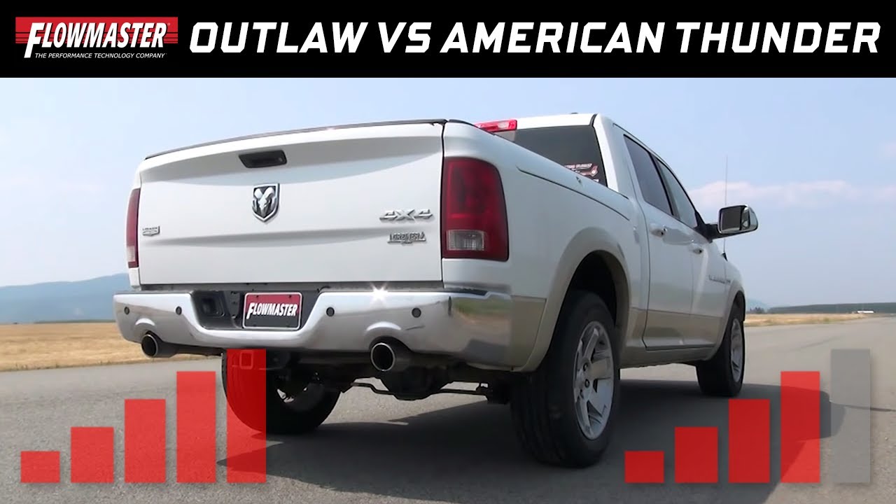 2009–19* RAM 1500 5.7L Hemi — глушители Outlaw и American Thunder Direct-fit