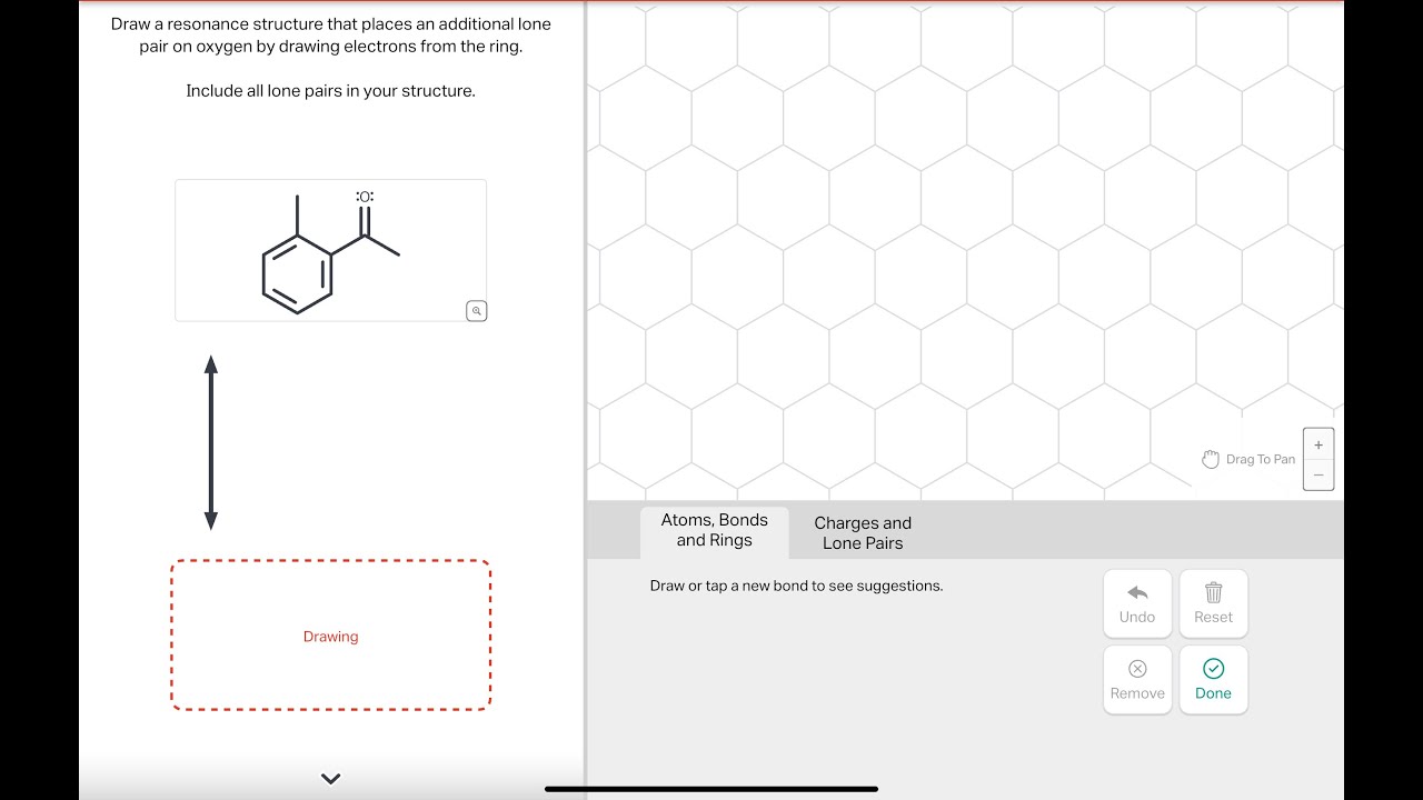 [Chemistry] Draw a resonance structure that places an additional lone pair on oxygen by drawin