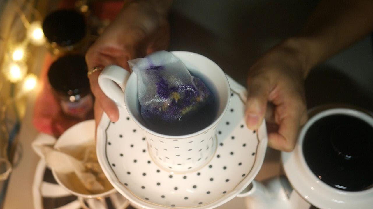 ASMR │ 추운날 따뜻한 티3종 +마카롱 대접+소개+이팅/Three tea+Macaron+eating/이유 E_YOU