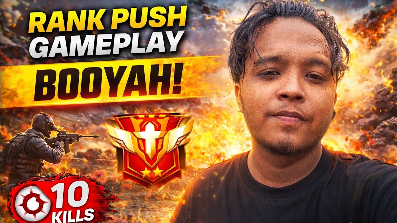 Free Fire Rank Push Gameplay | Booyah with 10 Kills 🔥#freefire #freefirechallenge #rankpush #day5