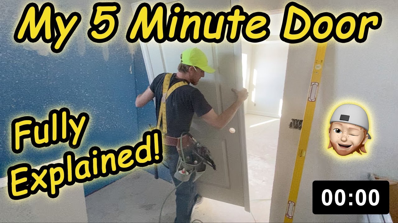 My 5 Minute Door Installation Fully Explained : Pre-hung, Case Hanging, Easy Step-By-Step Tutorial!