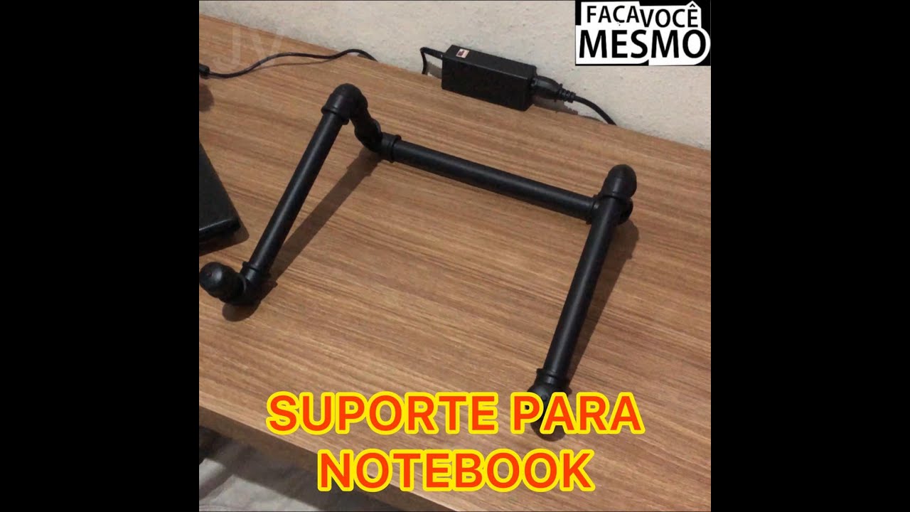 Suporte para notebook de cano PVC