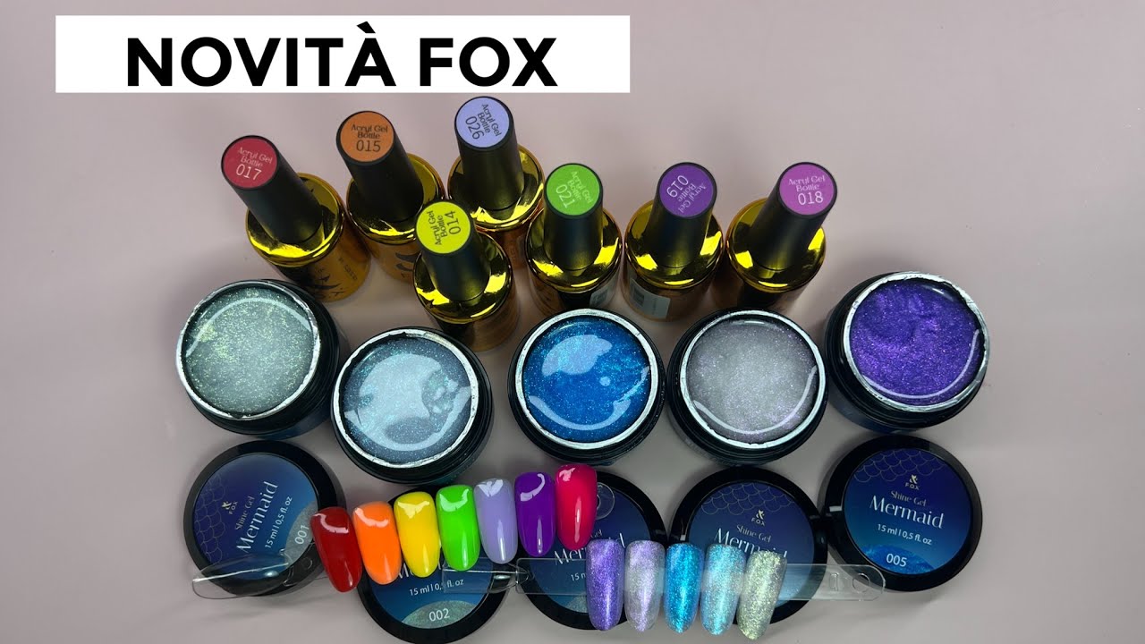 NOVITA' F.O.X|💅🏼 ACRYGEL COLORATI E GEL GLITTERATI EFFETTO SIRENA🧜🏼‍♀️| |Makolina95|