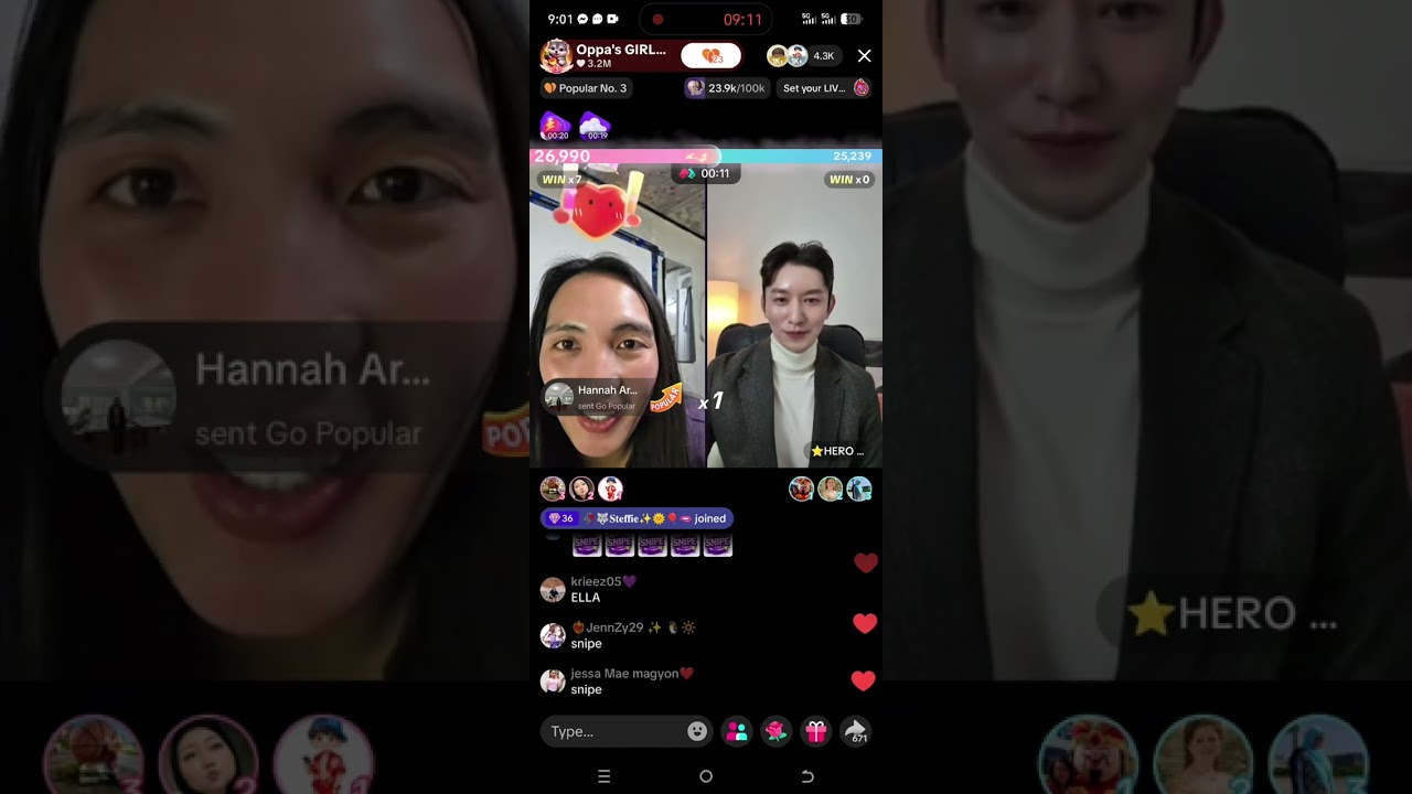 Chingo aeso oppasgirl vs hero kim pk match battle #fyyyypppppp