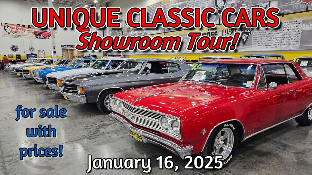 CLASSIC CARS FOR SALE !! Unique Classic Cars Lot Walk January 16, 2025 - muscle cars - hot rods