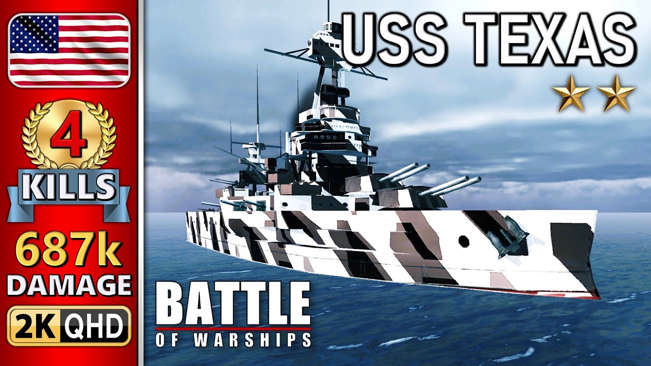 BATTLE OF WARSHIPS ⚓ TEXAS : 4 KILLS - 687k DAMAGE 💥