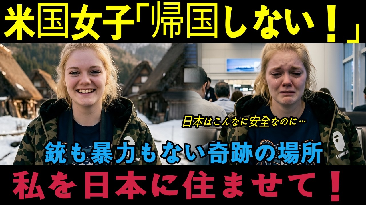 【海外の反応】戦慄！大阪修学旅行の米国女子が羽田で大号泣…「もう米国には戻れない」と帰国拒否した日本での安らぎの正体