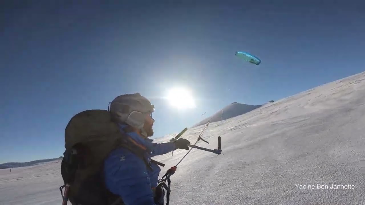 Snowkite dans la poudre du Vercors, 2024