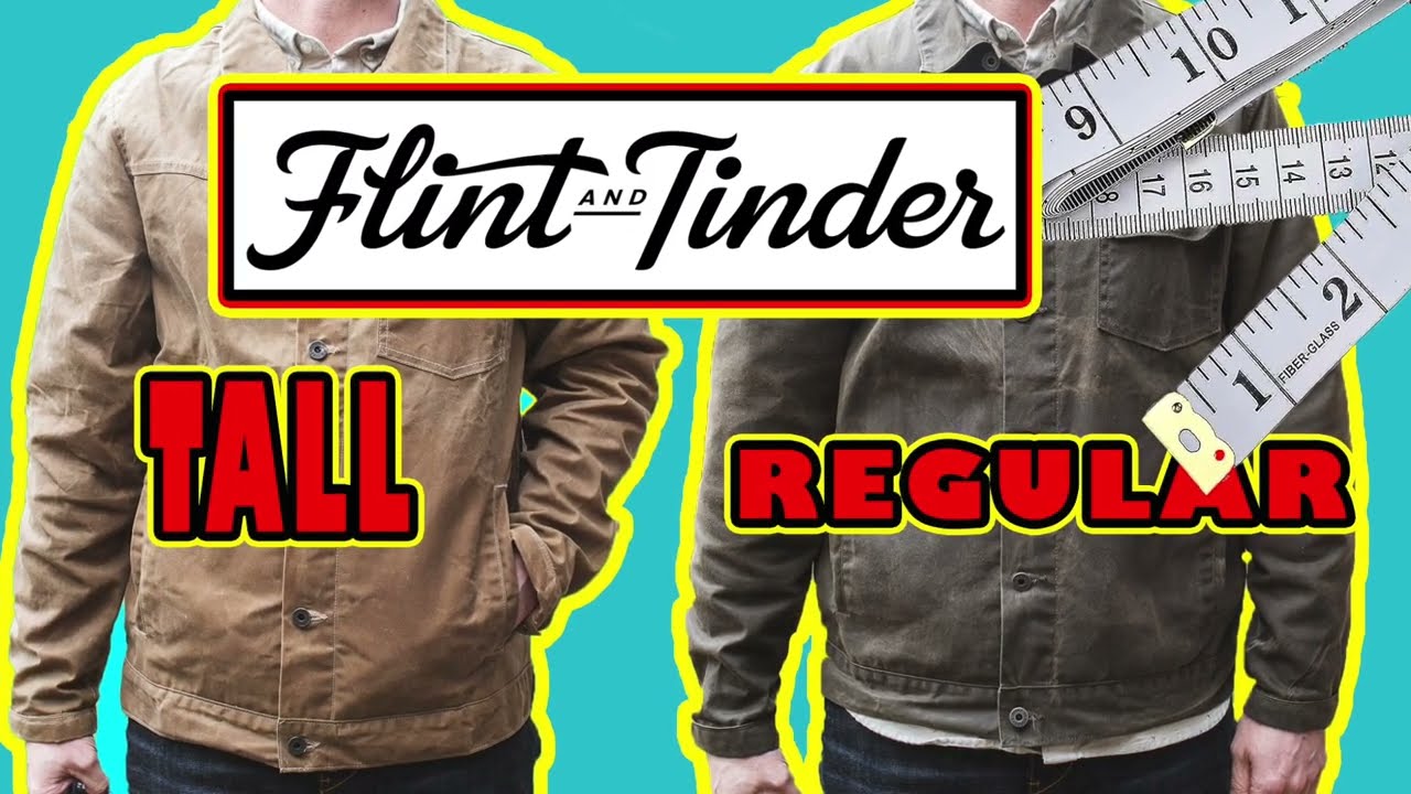 Flint and Tinder: Flannel Lined Waxed Trucker Jacket Tall Fit