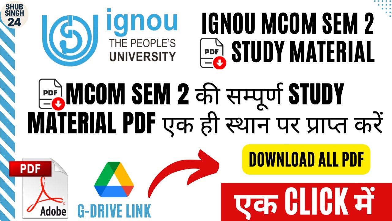 IGNOU MCom Semester 2 Complete Study Material PDF Download ignou books Study Material update  #ignou