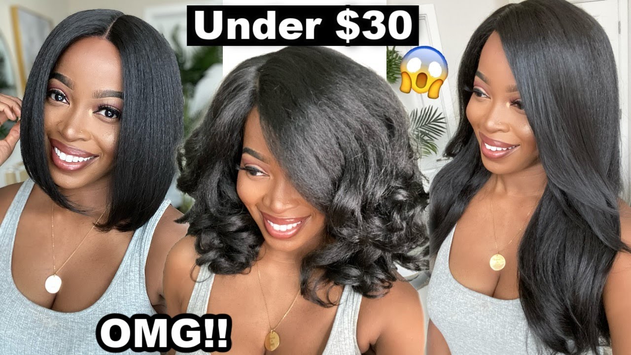 OMG 😱Under $30 NATURAL HAIR WIGS 😳No GLUE, NO GEL NO EDGES Synthetic Lace Wigs ft Janet Collection