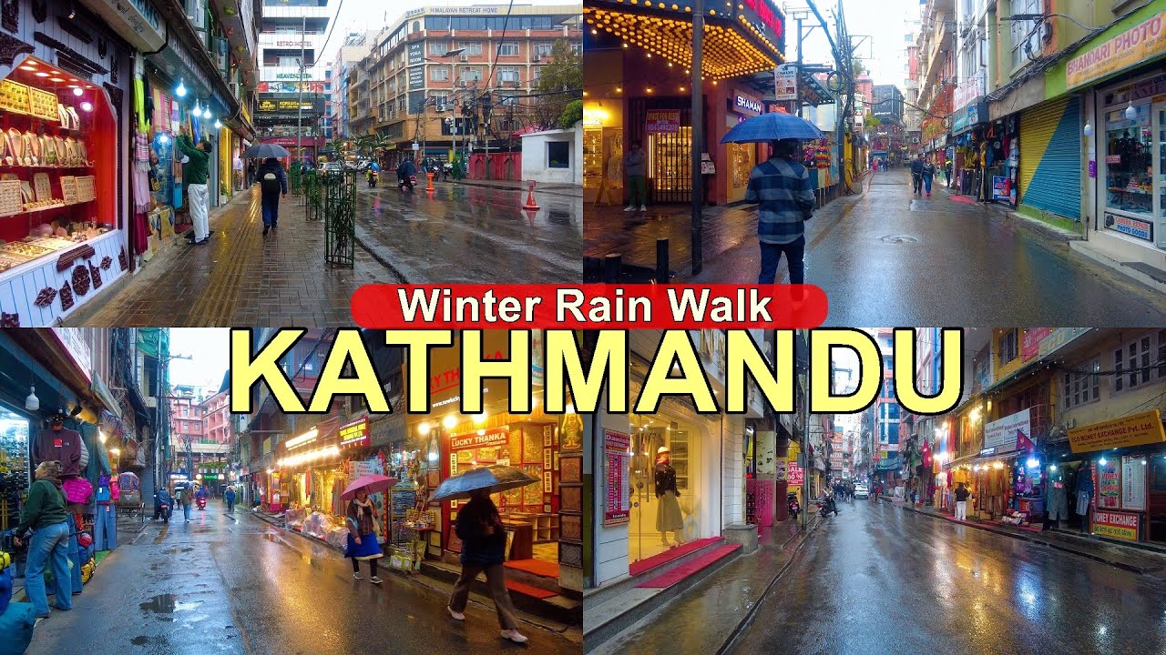 🇳🇵Kathmandu Winter Season Rain Walk 2026 ☔️ The Rainy Streets of Thamel Area 🇳🇵 Nepal 4K HDR 60FPS