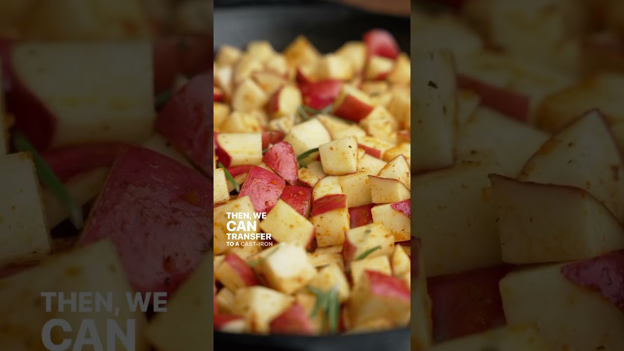 The Perfect Cast Iron Potatoes! | Southwest Cast Iron Potato Recipe #shorts