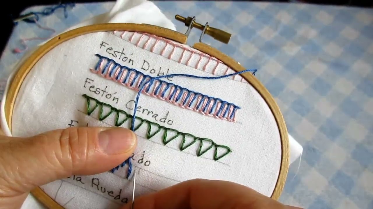Domina el Punto Festón y sus Variantes Sorprendentes 🧵✂️