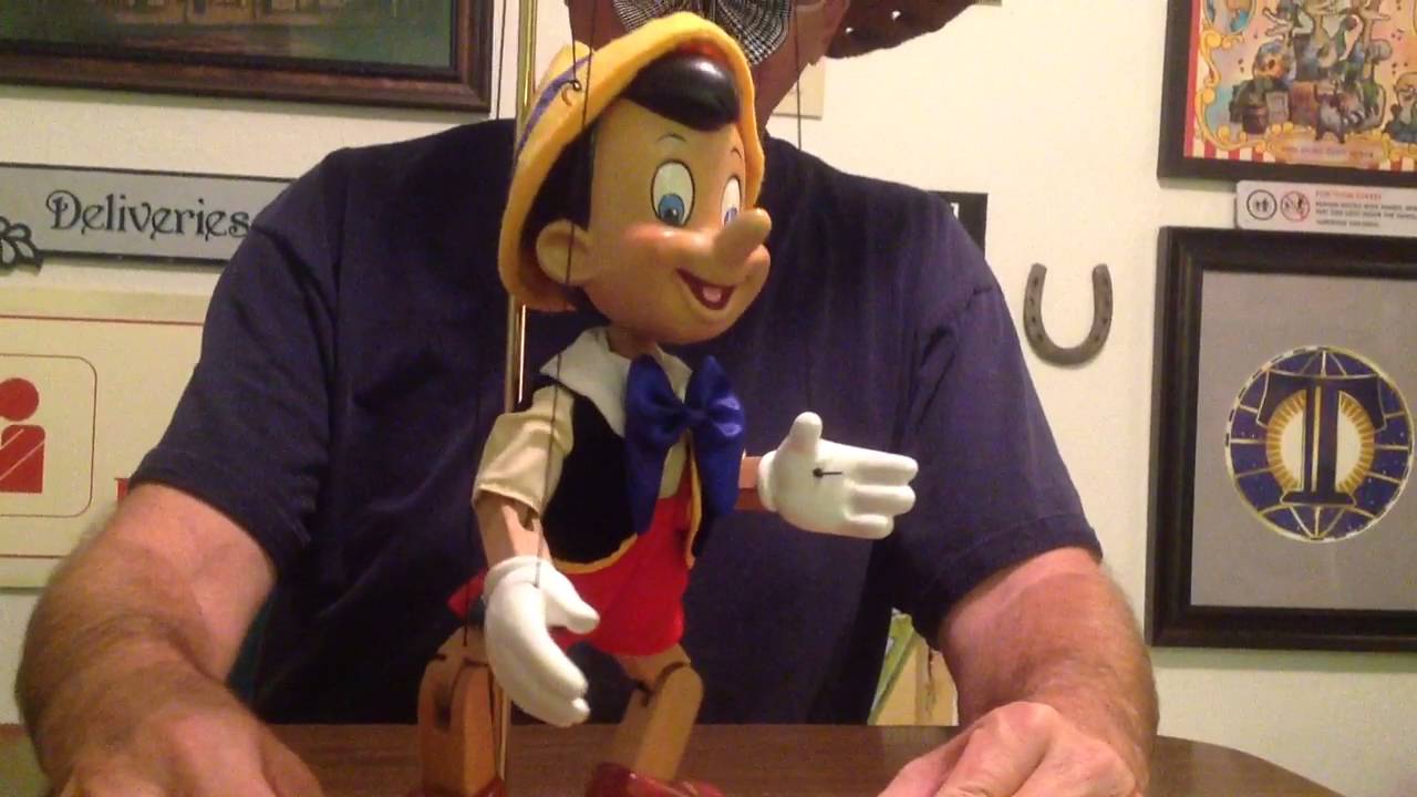 Pinocchio Marionette, Dancing, Rare, Puppet, made by Mattel
