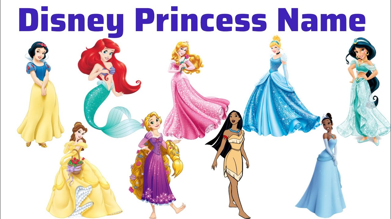 Disney Princess Names for Kids | Snow White, Cinderella | Fairy Tale Princesses 👑✨