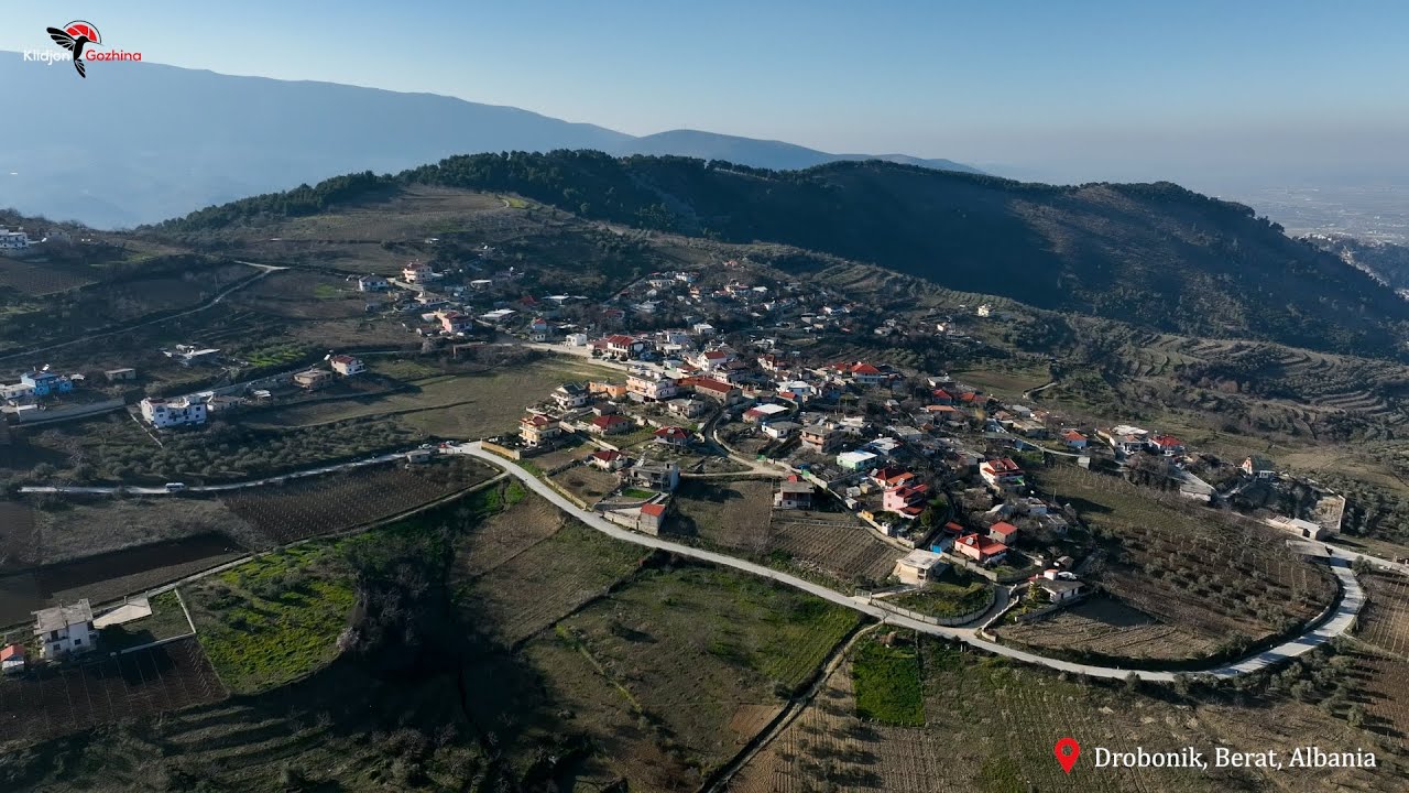 Drobonik, Berat, Albania Dron video