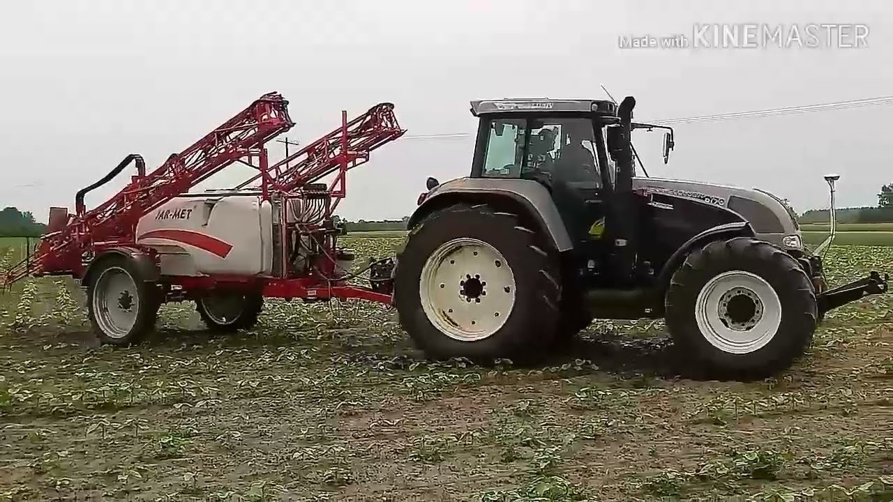 Napraforgó vegyszerezés.STEYR traktor. JAR-MET permetező. / MTZ Agro Vlog /