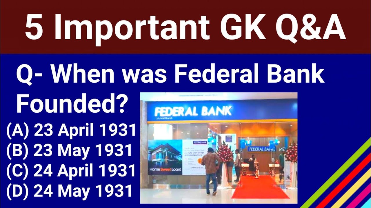 GK | Federal Bank | Indian Constitution | Peaceful Country to Live In