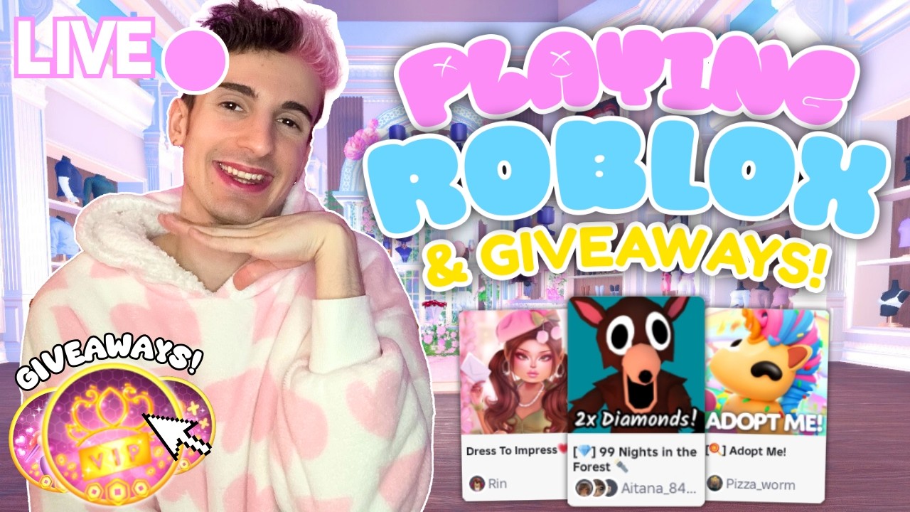 🔴 LIVE - PLAY ROBLOX WITH ME & WIN GIVEAWAYS! COME JOIN!