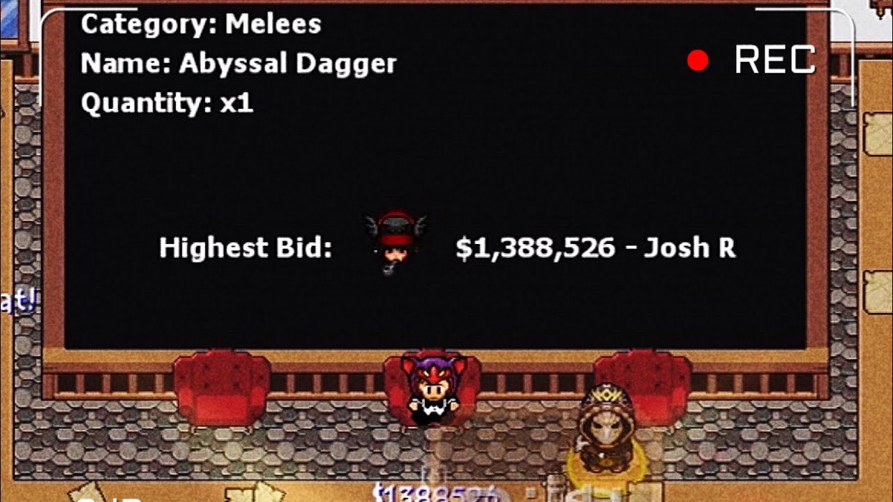 Winning The Last Abyssal Dagger hosted in Graal Ol West auctions !