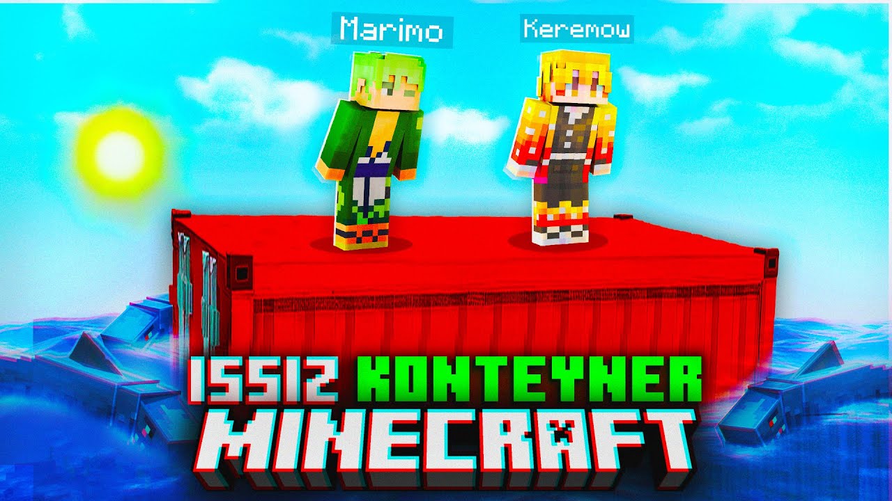 Minecraft Okyanusun Ortasındaki Konteynerde Hayatta Kalmaya Çalıştım...