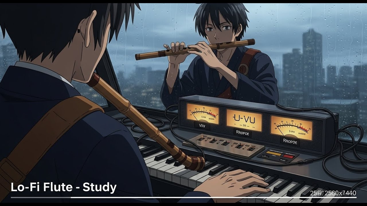 Peaceful Study Lo-Fi with Native Flute — Focus, Reading, Coding (84 BPM, Fm)