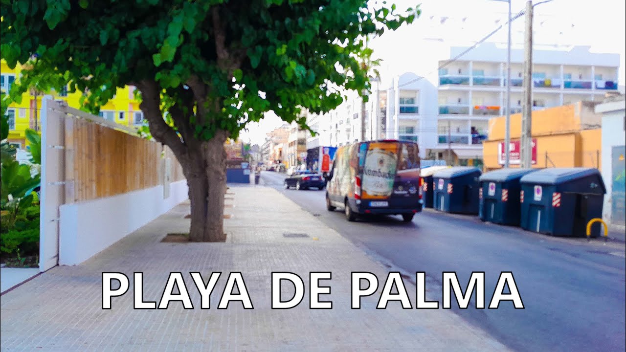 Playa de Palma Spain 4k | Ayron Park - Mercadona Walktour | Ambient City Sounds