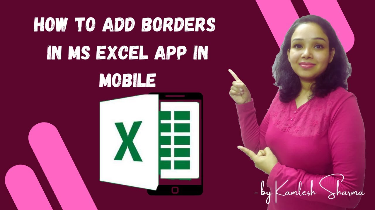 Adding border in MS Excel app in mobile