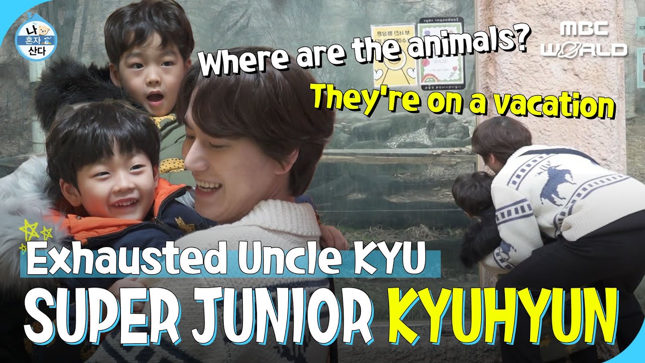 [C.C.] Uncle KYUHYUN is busy taking care of his twin nephews #SUPERJUNIOR #KYUHYUN