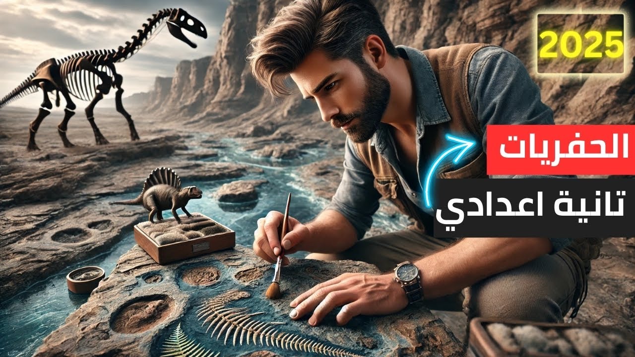 شرح درس الحفريات علوم تانية اعدادي ترم أول 2025 | الدرس الأول وحدة تالتة ، الصف الثاني الاعدادي