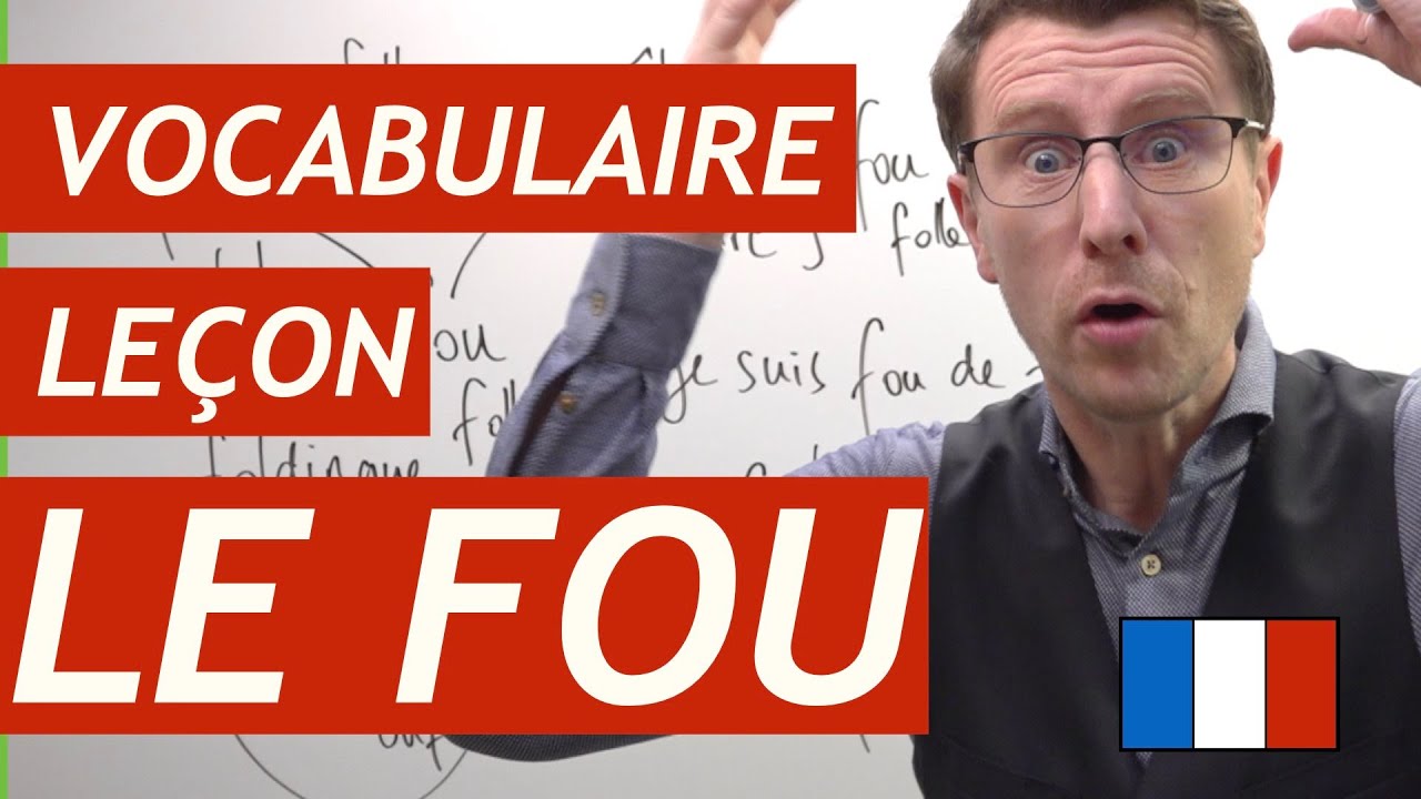 Améliorer son vocabulaire  : la folie - leçon autour du mot FOU.