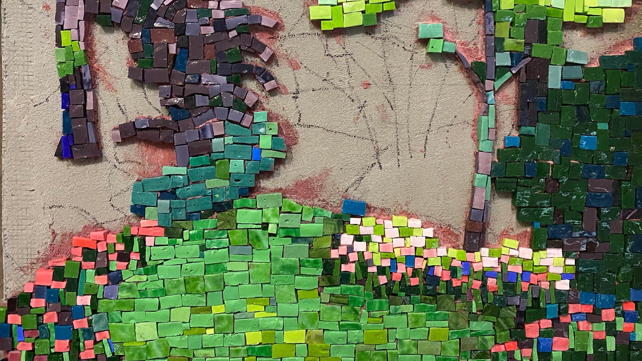 Ep. 62 SMALTI LANDSCAPE MOSAIC, NoDays Mosaic Mesh & Design stage for a commission!
